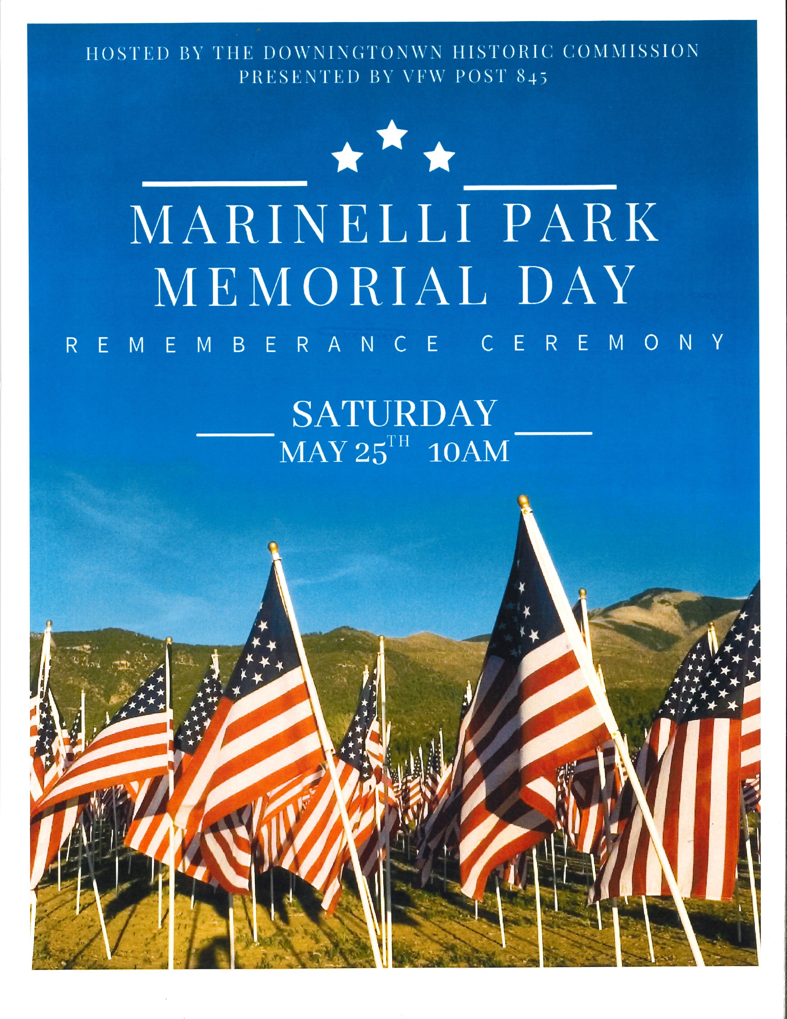 Marinelli Park Memorial Day flyer